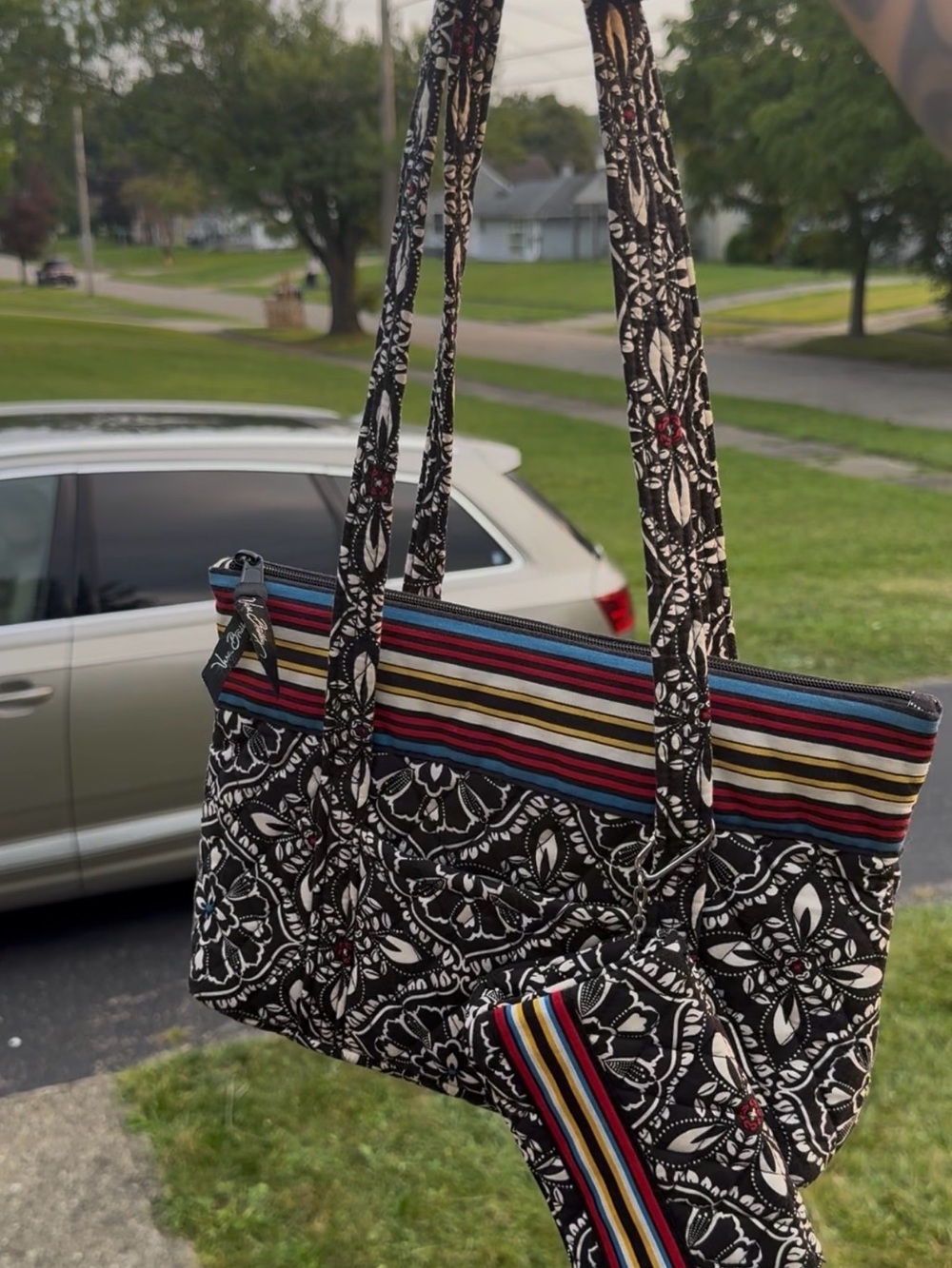 Vera Bradley Barcelona Small Tote Shoulder Bag & Wallet Set